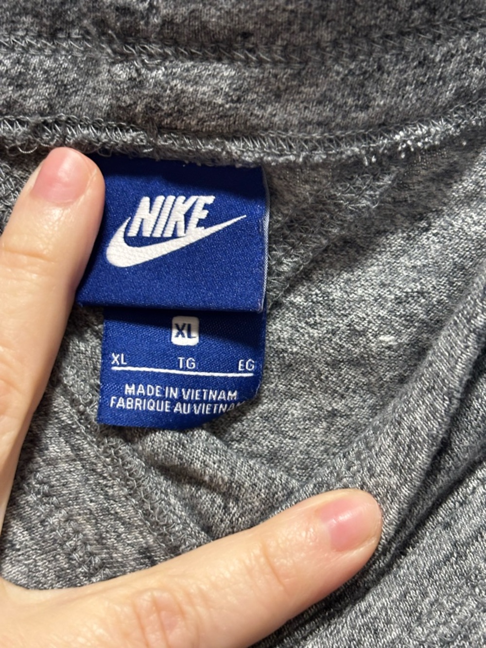 Nike Women's Gray Heather Capri Sweatpants with Drawstring - Picture 3 of 3